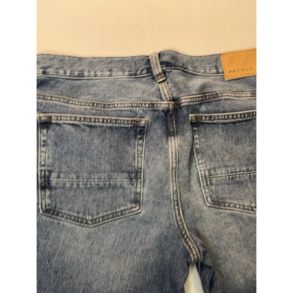 Pacsun Jeans Mens 31x32 Black Stacked Skinny Dark Wash Distressed‎ Pants